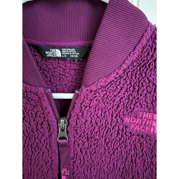 North Face Girls L Purple Fleece Jacket 14-16 Gorpcore Outdoor Crossover Fit - Picture 5 of 10